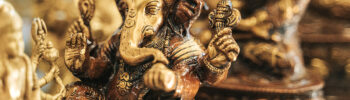 Gold statue of the Hindu god Ganesha