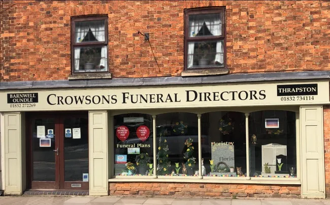 Front of Crowsons Funeral Directors in Thrapston