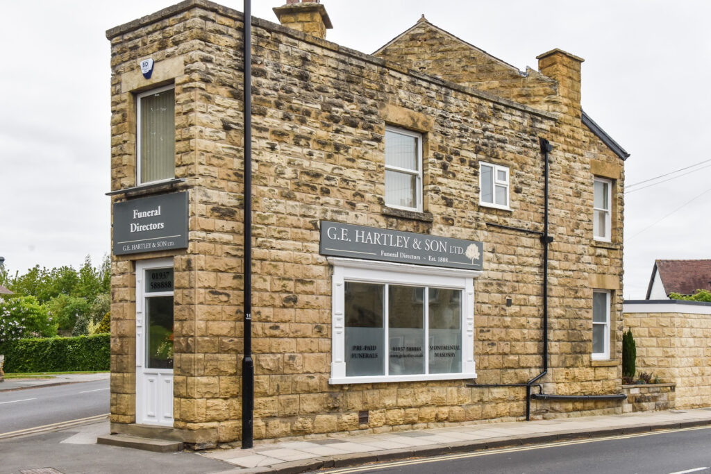 Front of G.E. Hartley and Son Funeral Directors