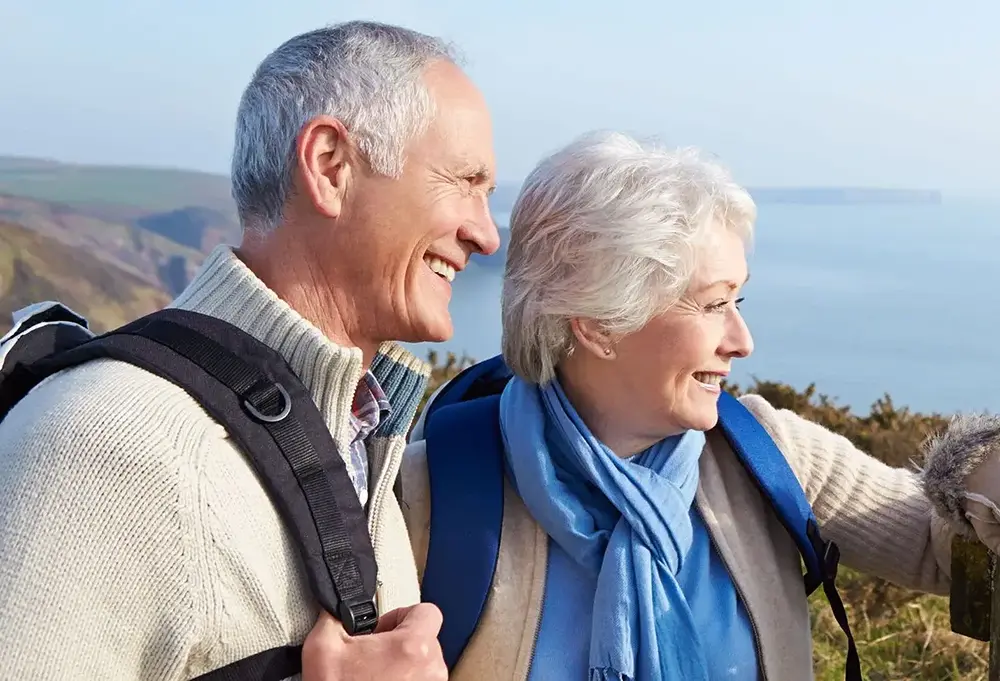 Elderly Couple on a Hike
