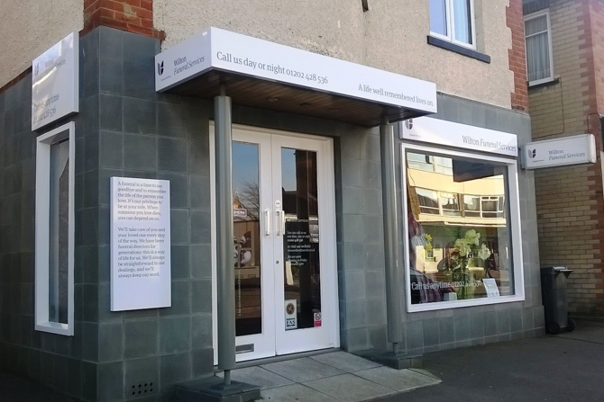 Front of Wilton Funeral Services in Bournemouth