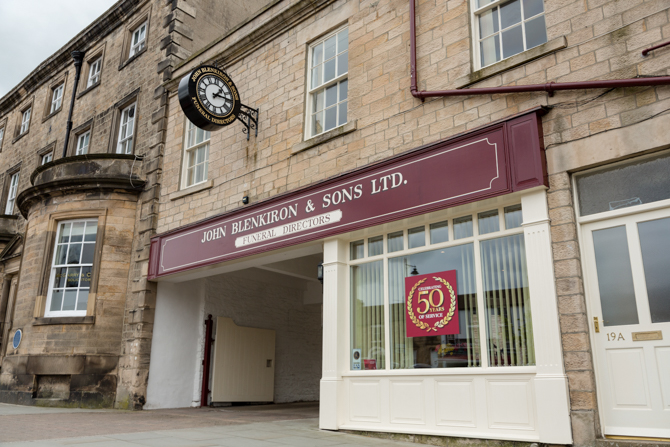 Front of John Clark Funeral Service in Barnard Castle