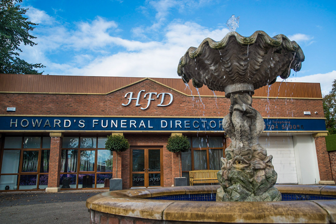 Front of Howard's Funeral Directors in Southport