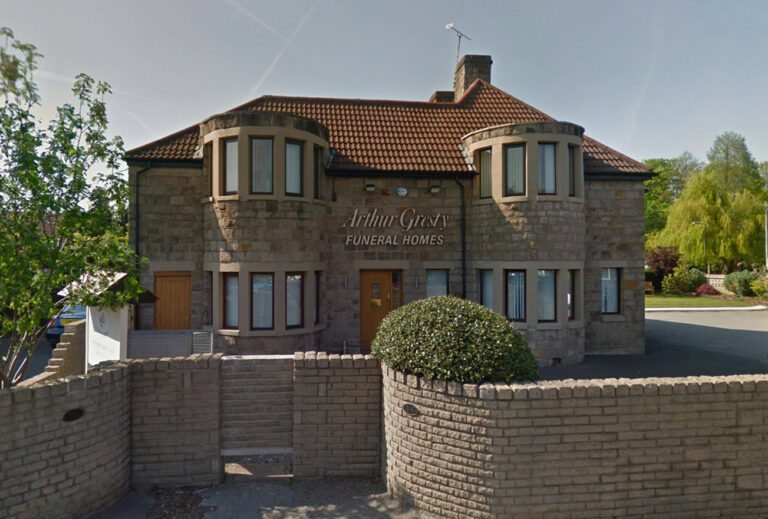 Front of Arthur Gresty Funeral Homes in Altrincham