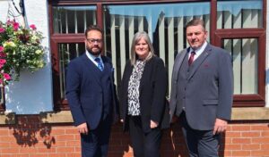 The new management team at Box Bros Ltd – Andrew Whitaker, Kim Bonar and David Potts.