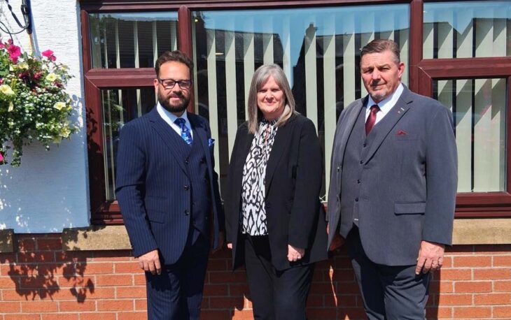 The new management team at Box Bros Ltd – Andrew Whitaker, Kim Bonar and David Potts.
