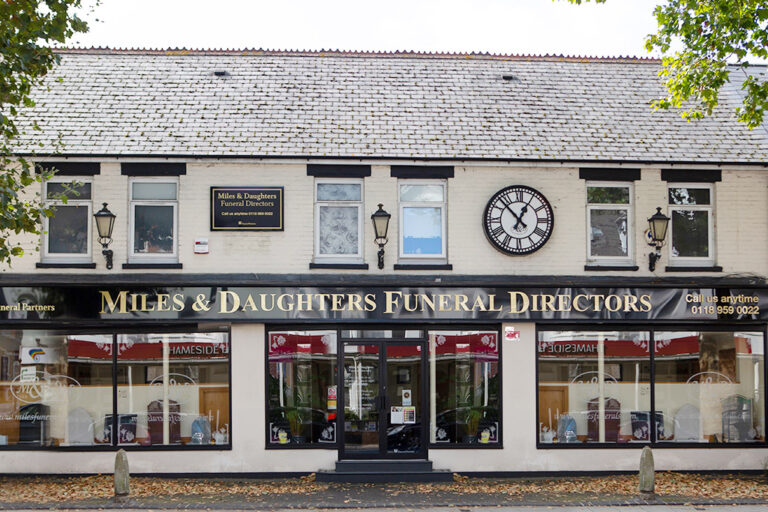 Front of Miles & Daughters Funeral Directors in Reading