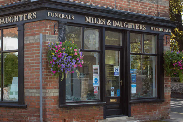Front of Miles & Daughters Funeral Directors in Twyford