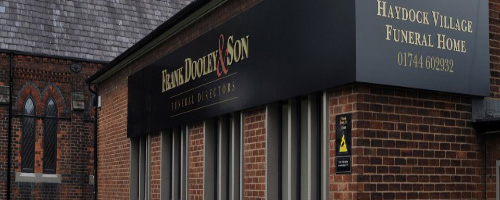 Front of Frank Dooley & Son Funeral Directors in Haydock