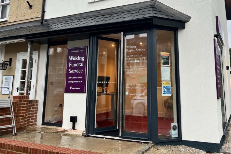 Front of Woking Funeral Service in Knaphill