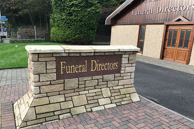 Front of J & D Lawson Funeral Directors in Kirkintilloch