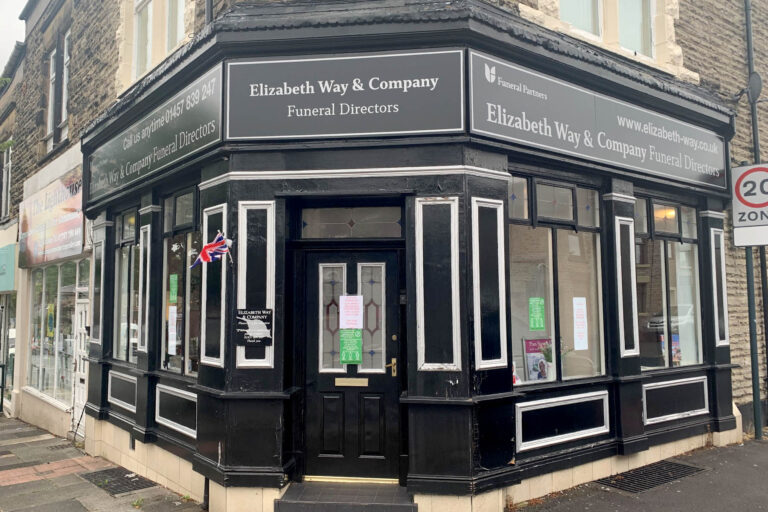Front of Elizabeth Way & Company Funeral Directors in Mossley