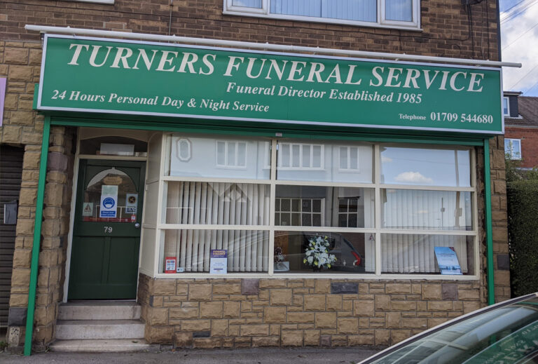 Front of Turners Funeral Service in Bramley