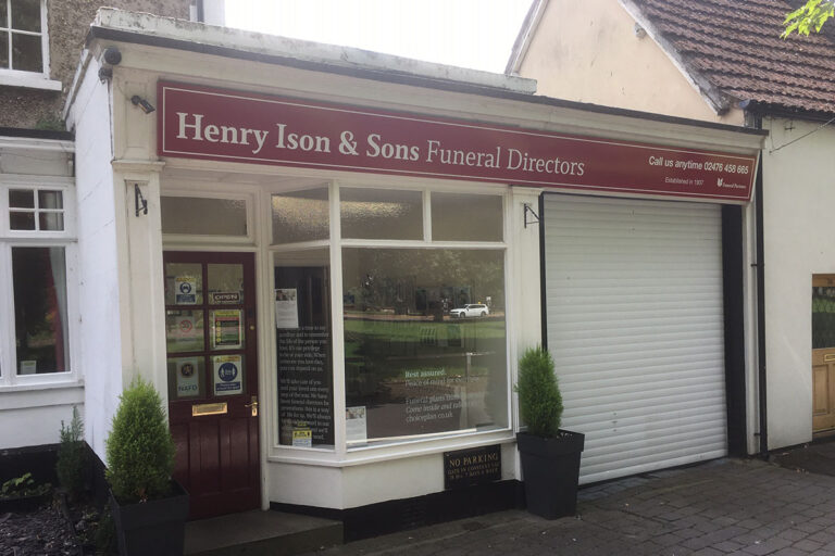 Front of Henry Ison & Sons Funeral Directors in Binley