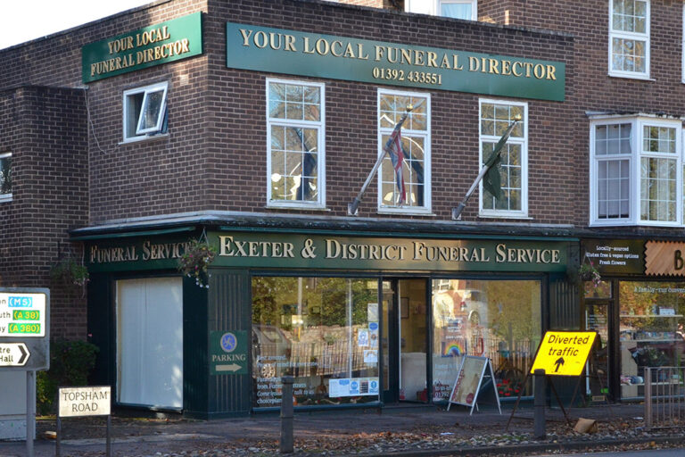 Front of Exeter & District Funeral Service in Exeter