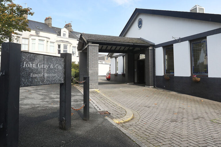 Front of John Gray & Co Funeral Directors in Bangor