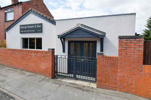 Front of George Steele & Son Funeral Directors in Ossett