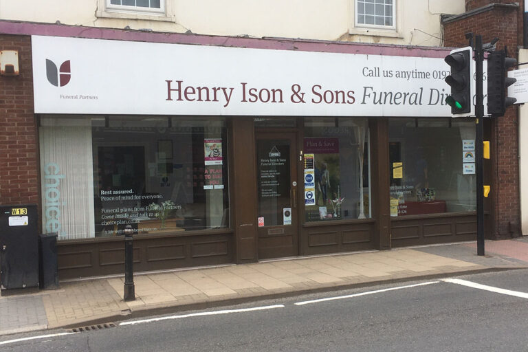 Front of Henry Ison & Sons Funeral Directors in Kenilworth