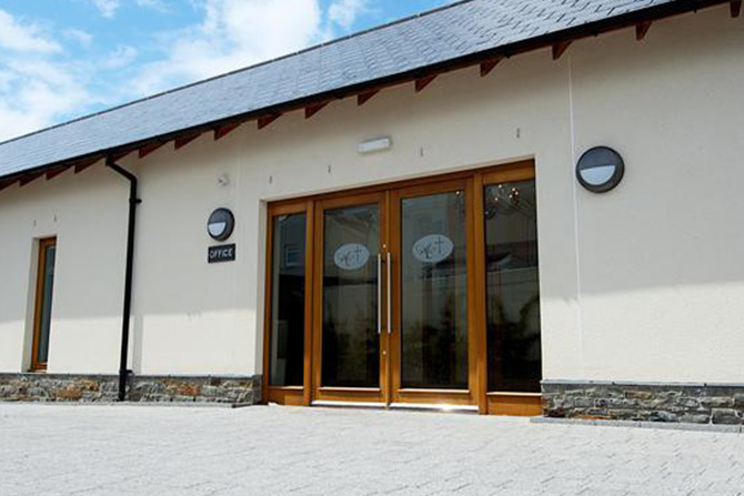 Entrance to Arthur Cambrey Funeral Directors in Llanelli