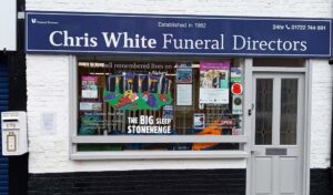 The outside of Chris White Funeral Directors Wilton branch.
